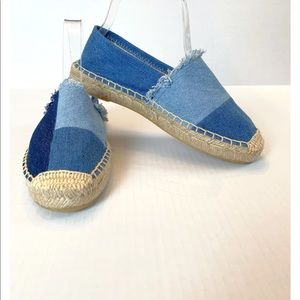 Denim patchwork espadrilles